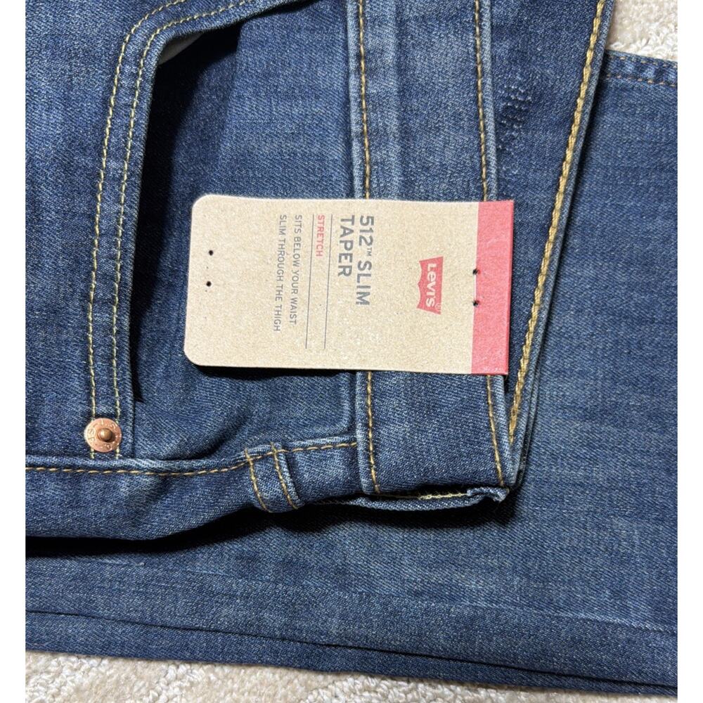 Levi’s 512 Slim Taper Stretch Denim Jeans Men’s Size 36x32 NWT - Picture 10 of 10